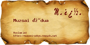 Muzsai Édua névjegykártya
